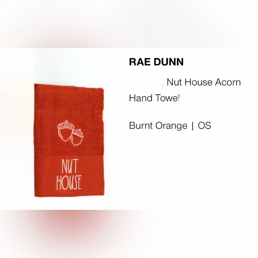 Nut House Hand towel by Rae Dumn NWOT